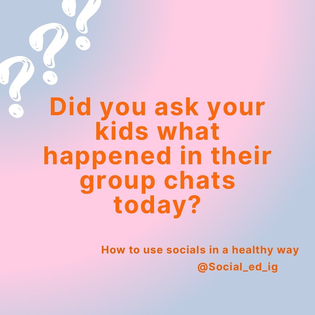 You might ask your kids how their day went&hellip; Ask them about the group chat activity too 🙂🫠🙃

It might be awkward but making social media activity part of everyday conversations might encourage your kids to be more transparent about their soc