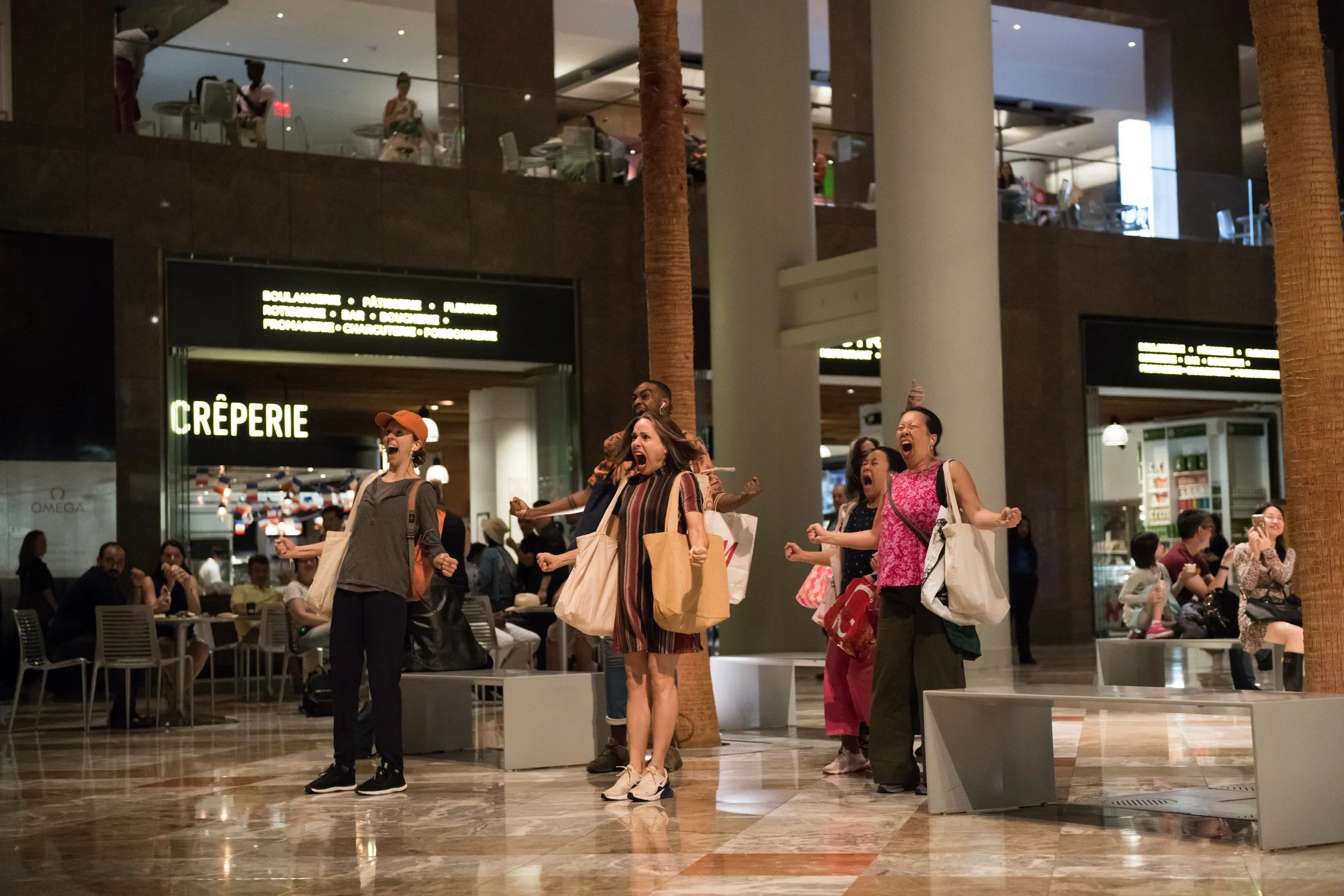 Days Go By - Set in the public atrium of Brookfield Place,  Days Go By captures those last few moments of light we have in us as the sun sets behind the Hudson River  and we wonder what the day has delivered.