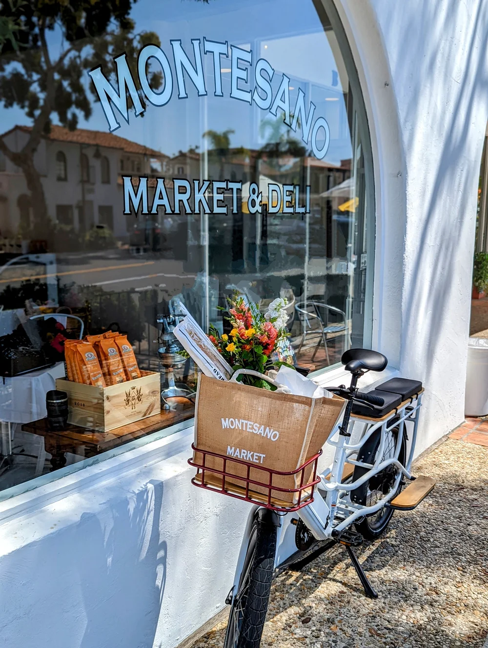 Montesano Market breakfast spread with fresh pastries and eggs