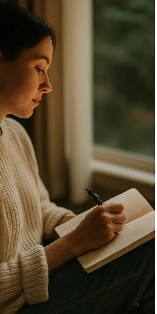  With journaling, we invite you to put pen to paper and explore your inner landscape. This is a moment for self-inquiry, a chance to reflect on your experiences, and to capture insights that arise during our time together. It’s both a grounding pract