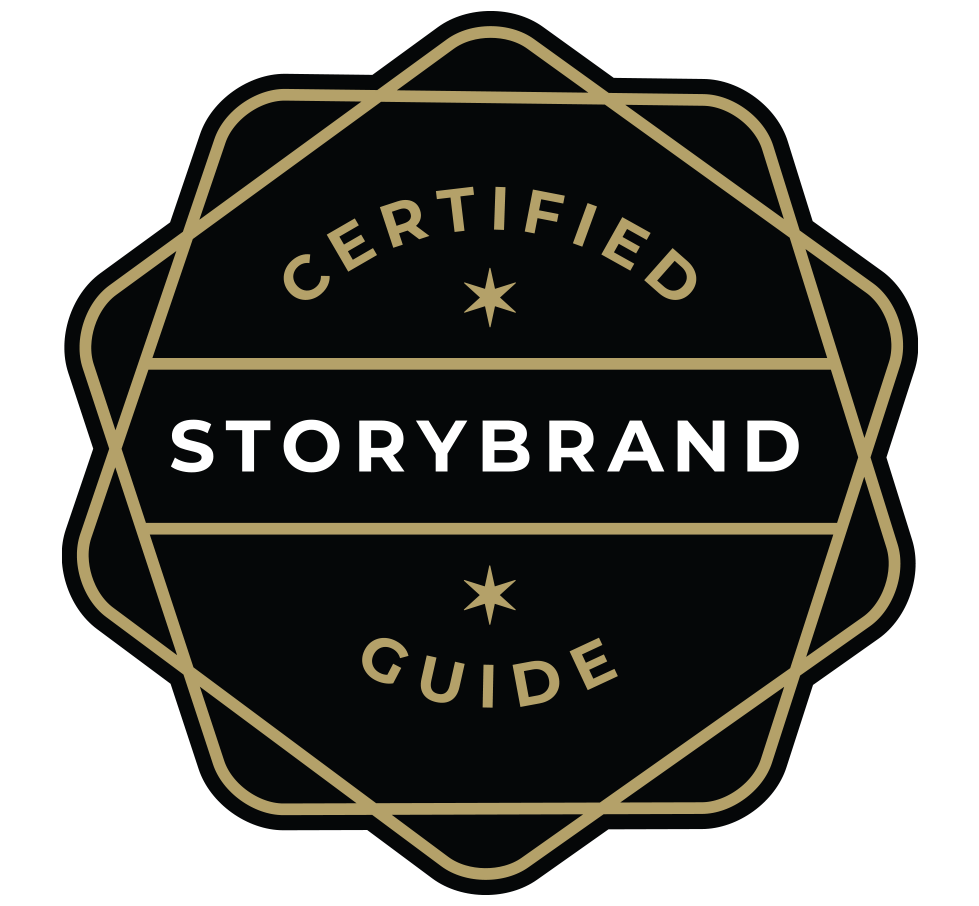 StoryBrand Certified Guide badge indicating official certification in the StoryBrand framework.