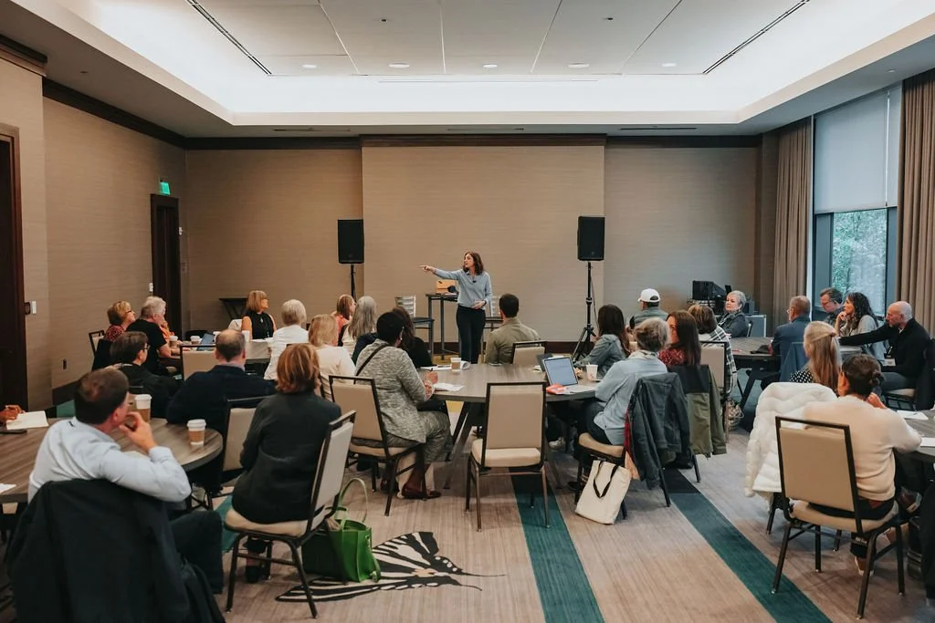 Annie Figenshu leads a What Does This Make Possible? session for StoryBrand Guides at the Coach Builder Retreat in Nashville.