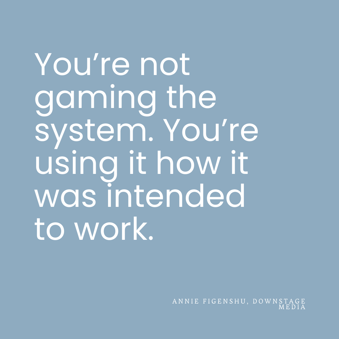 Quote graphic stating “You’re not gaming the system. You’re using it how it was intended to work,” about LinkedIn employee engagement and algorithm reach.