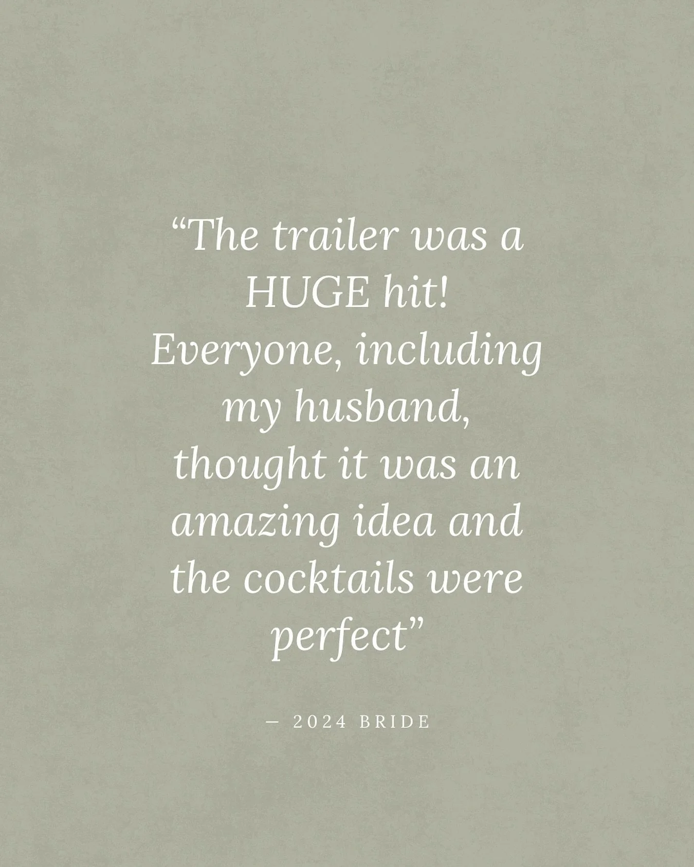 Feedback from one of our brides this past summer 🥹 we kegged their drinks of choice for them, which were Big Momma&rsquo;s &amp; BlackBerry Lemonade. We can&rsquo;t wait to mix more creations for our next couple in 2025! 

Mobile Bar Fredericton 
Fr