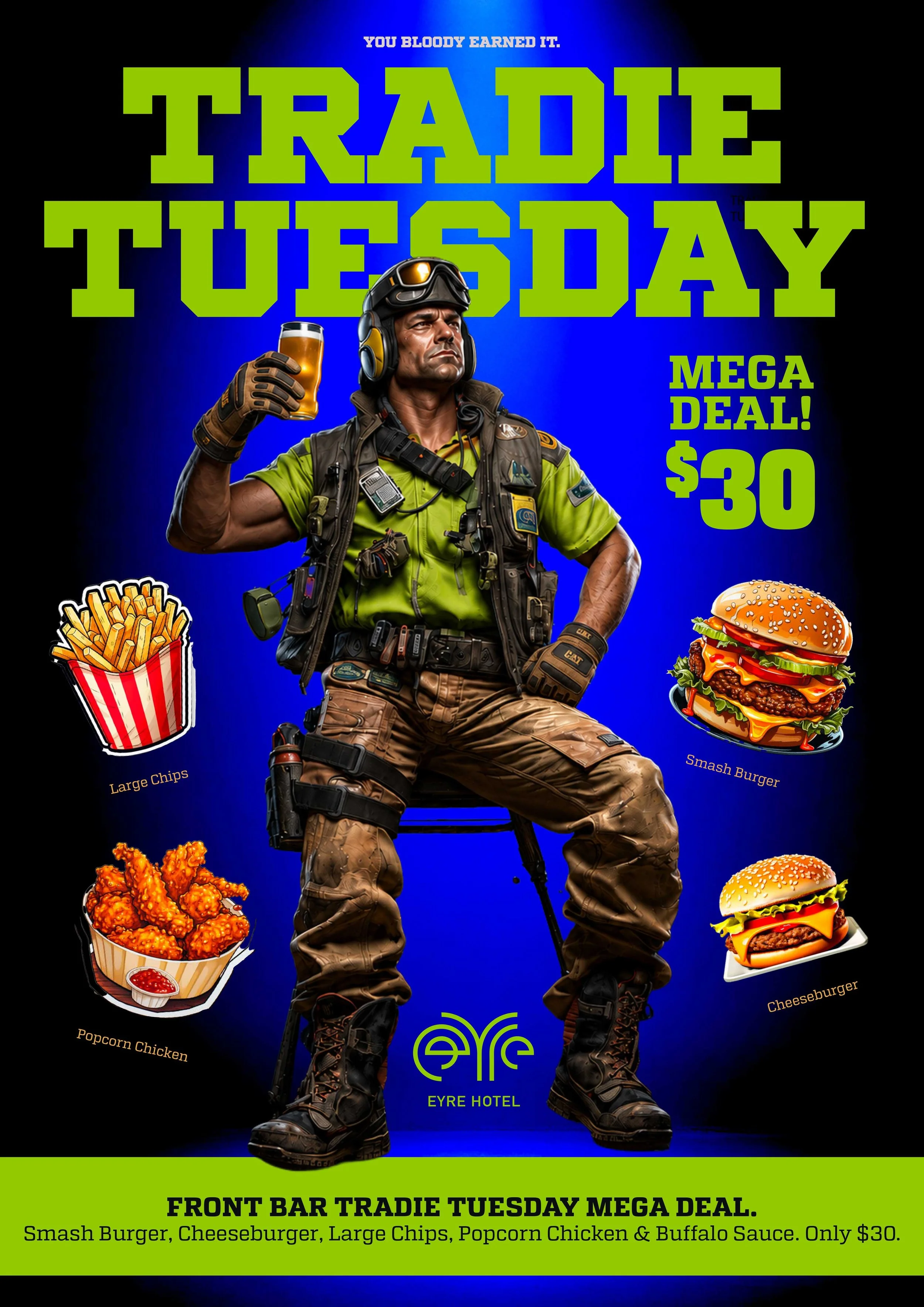 $15 1 Kilo Wings Tuesday at the Eyre Hotel Whyalla