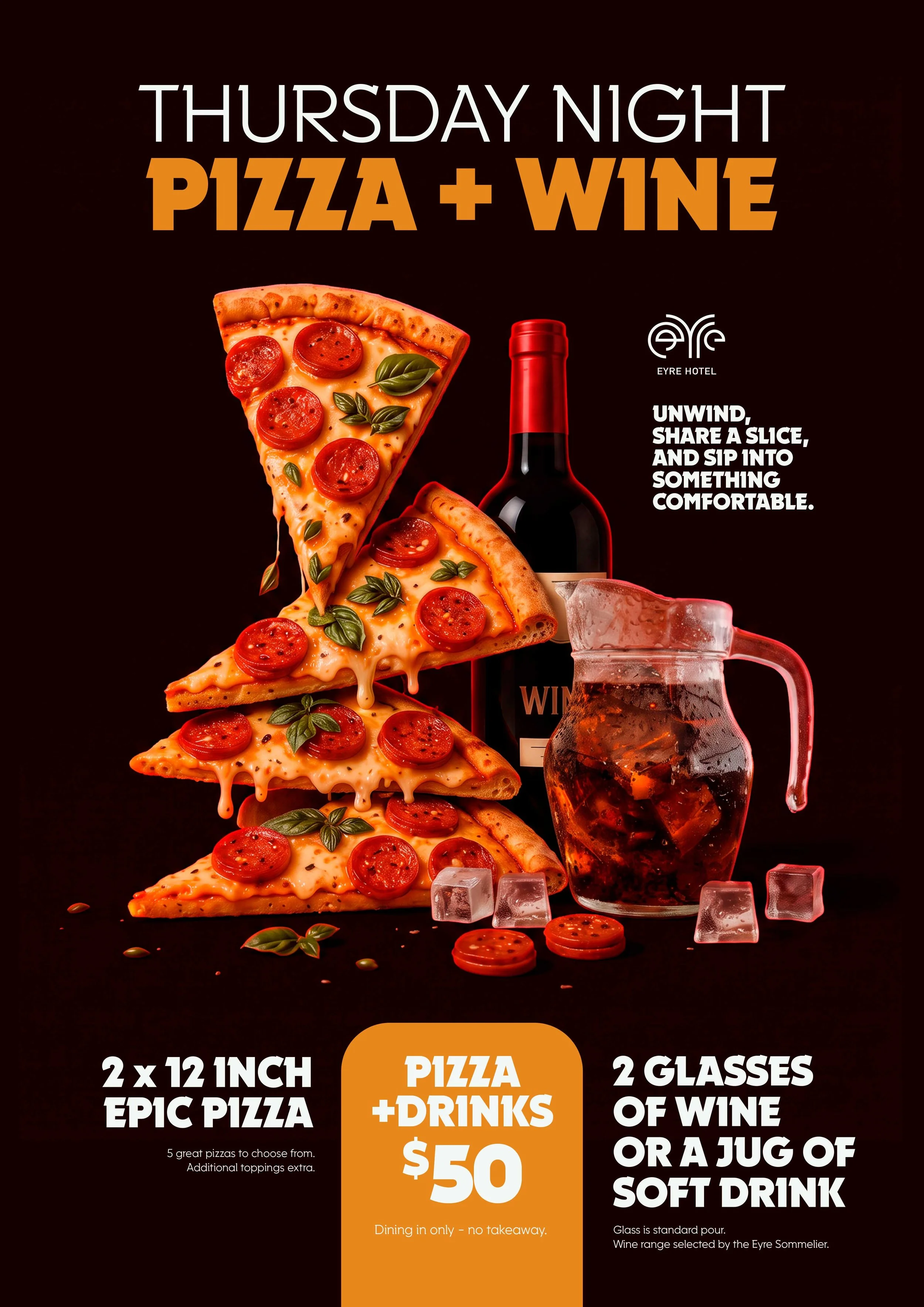 Thursday Pizza &amp; Wine Night at the Eyre Hotel Whyalla