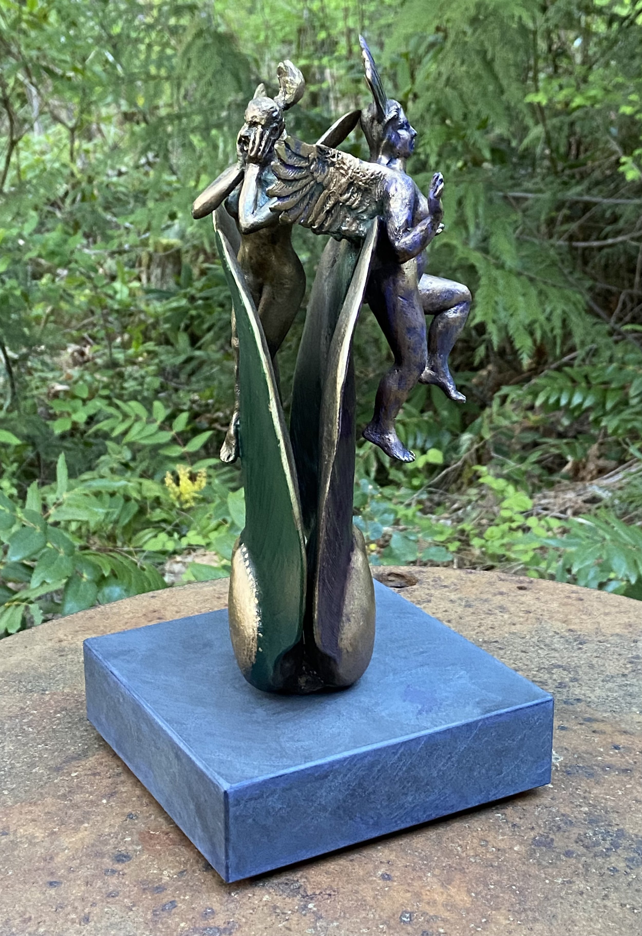 4. TRUTH FAIRY AND RUTH RESTRAINER , Sara Mall Johani Cast bronze. 10"X5"x7 &nb