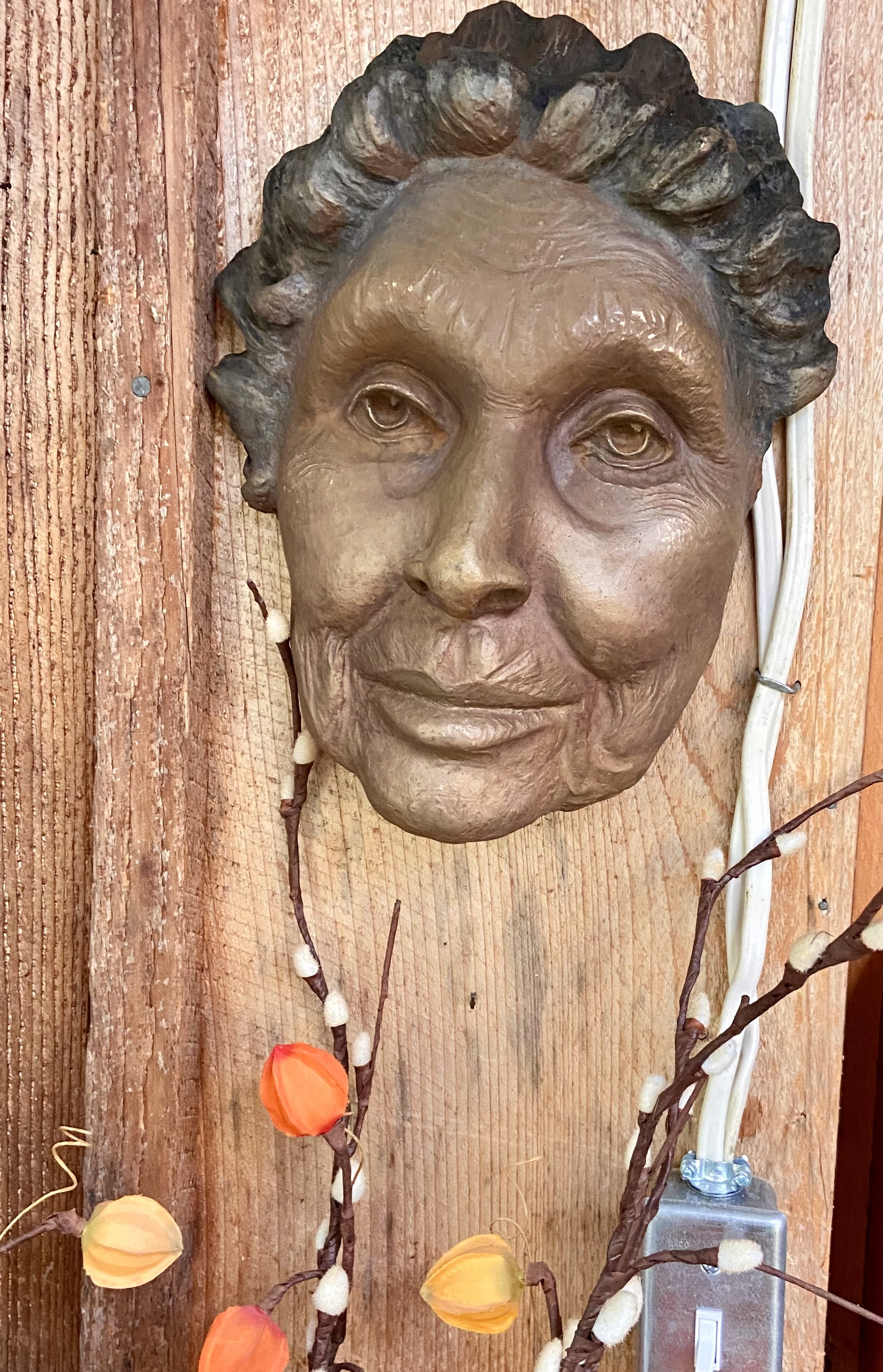 6. MARY RANDLETT , Sara Mall Johani Cast bronze. 12"X10"X6" One of two.