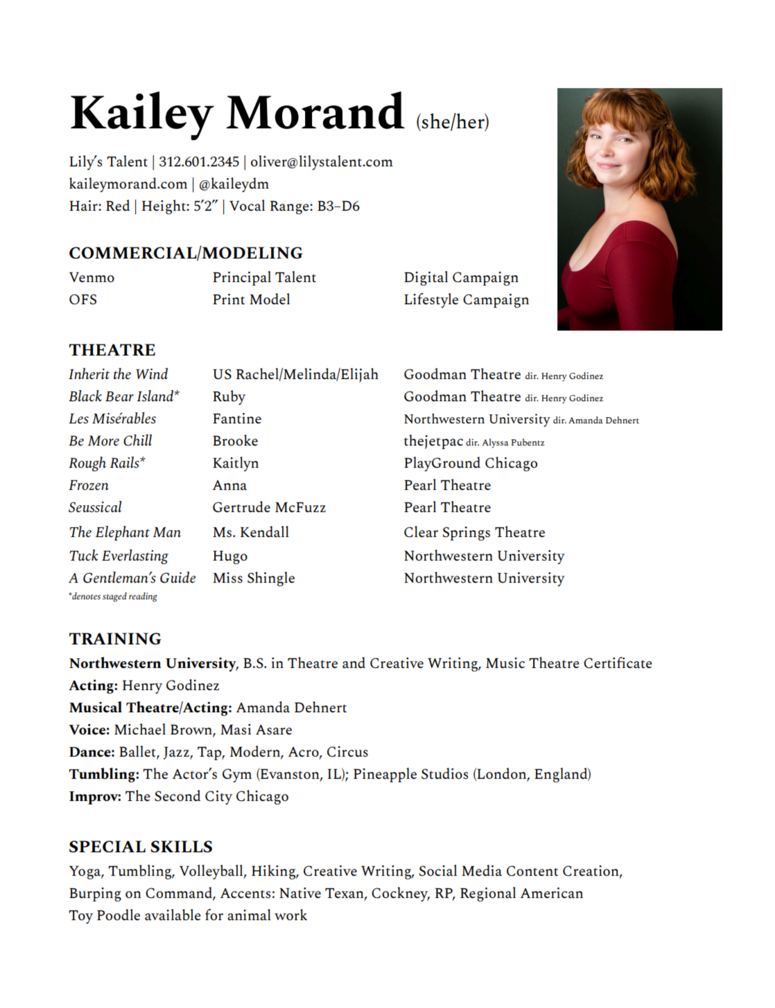 Acting Resume