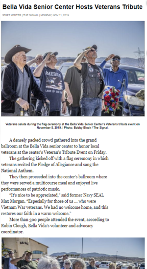 Bella Vida Senior Center Hosts Veterans Tribute