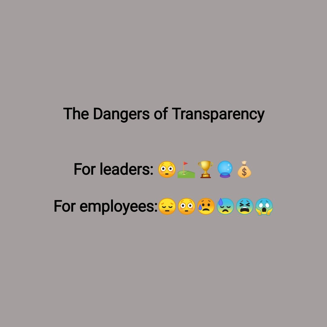 The Dangers of Transparency