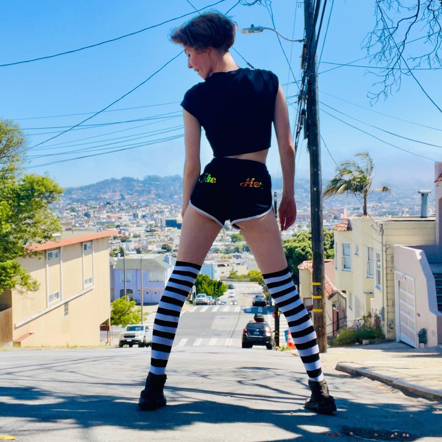 I 🖤 these pronoun shortsss! (and not just bc I love wearing as little pants as possible) 🔥

get ur own ✨@wearthem_apparel ✨ all proceeds are donated to fighting for trans rights.

ty for making these, Ad.  Your combination of community activism and