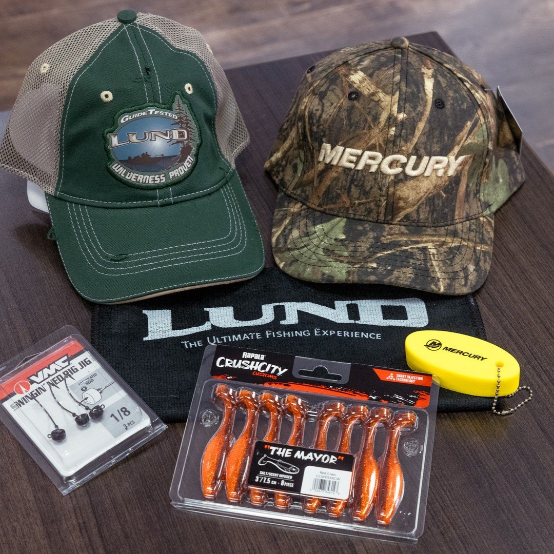 Congratulations to MICHAEL BOZAK on winning this weeks Fish TV prize pack! Michael will receive a LUND HAT and TOWEL, MERCURY HAT and KEYCHAIN, CRUSH CITY BAITS and VMC JIGS! We post a winner each Monday and then check back later on to see this weeks