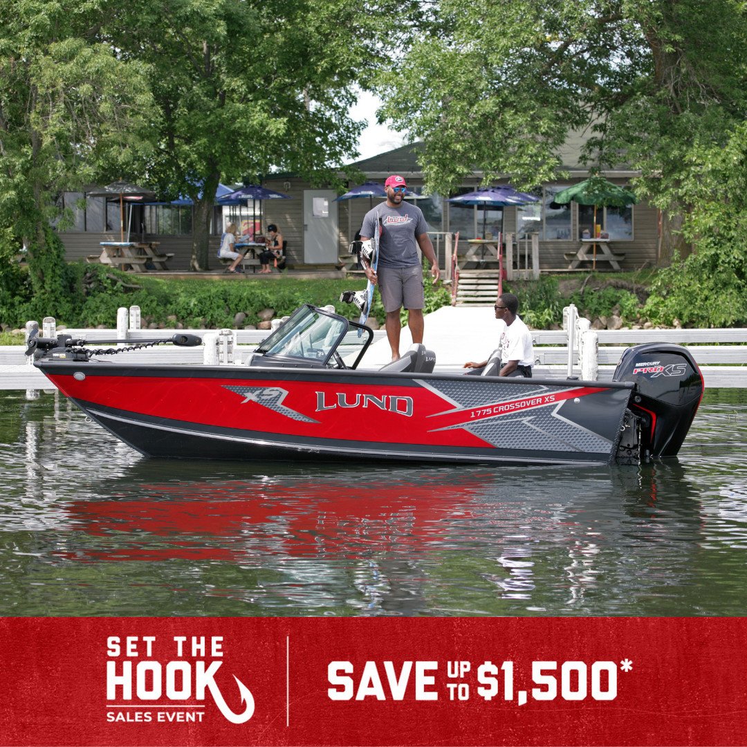 Lund's &quot;Set The Hook&quot; sales event has been extended! Save now on Adventure, Impact, and Crossover XS models. *Hit the link for full details: https://bit.ly/3QqmoTc
@lundboats @mercurymarine