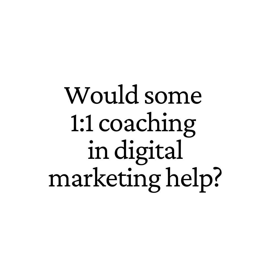 Do you feel lost like you're in a forest of 90ft trees, trying to find your way out without a map or the adequate height to see the path ahead? 🌲🧍🏽&zwj;♀️

Some 1:1 coaching might help. That is, if you're stuck in a digital marketing kind of fores