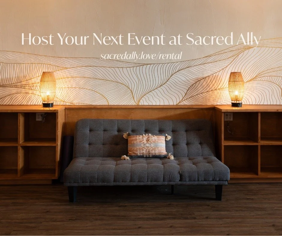 For a space that feels good to gather in.

Sacred Ally offers a beautiful venue in the heart of downtown Missoula, perfect for workshops, classes, ceremonies, staff gatherings, and community events. 

We also love partnering with heart-centered facil