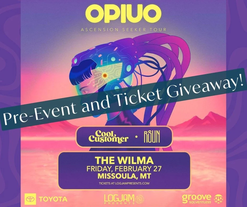 For lovers of movement, music, and flow: Join Sacred Ally and @logjampresents in the Opiuo Ascension Seekers Yoga Flow and ticket giveaway. Attend the yoga session the day before the show (featuring Opiuo&rsquo;s music) and be entered into a raffle f
