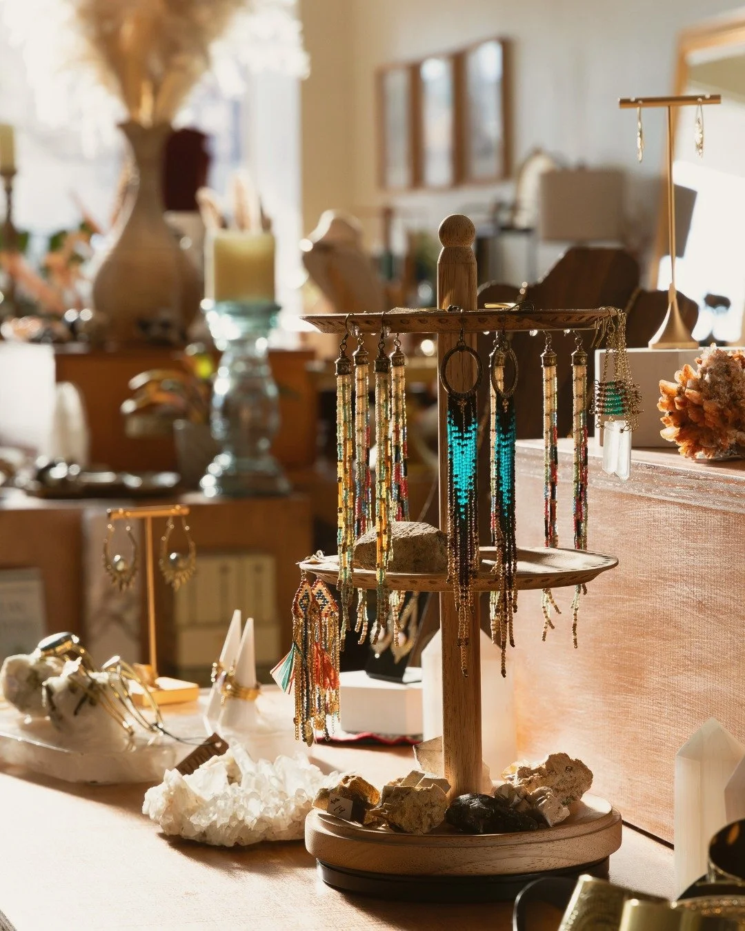 Every piece in our retail space is chosen with intention  to support your self-expression and spiritual journey. 

From hand-crafted jewelry to fair-trade clothing and resonant sound bowls, discover the treasures that inspire radiance, beauty, and in