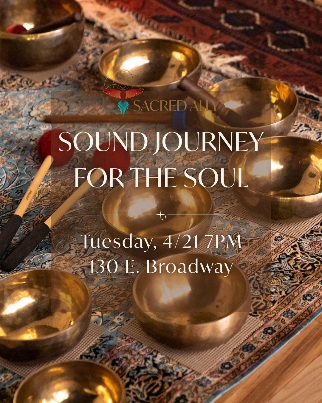💫 Sound Journey for the Soul is happening TOMORROW at 7pm 💫

Through layered sound and gentle guidance, this experience supports your nervous system in settling, creating space for deep rest and inner clarity.

No experience needed. Just come as yo