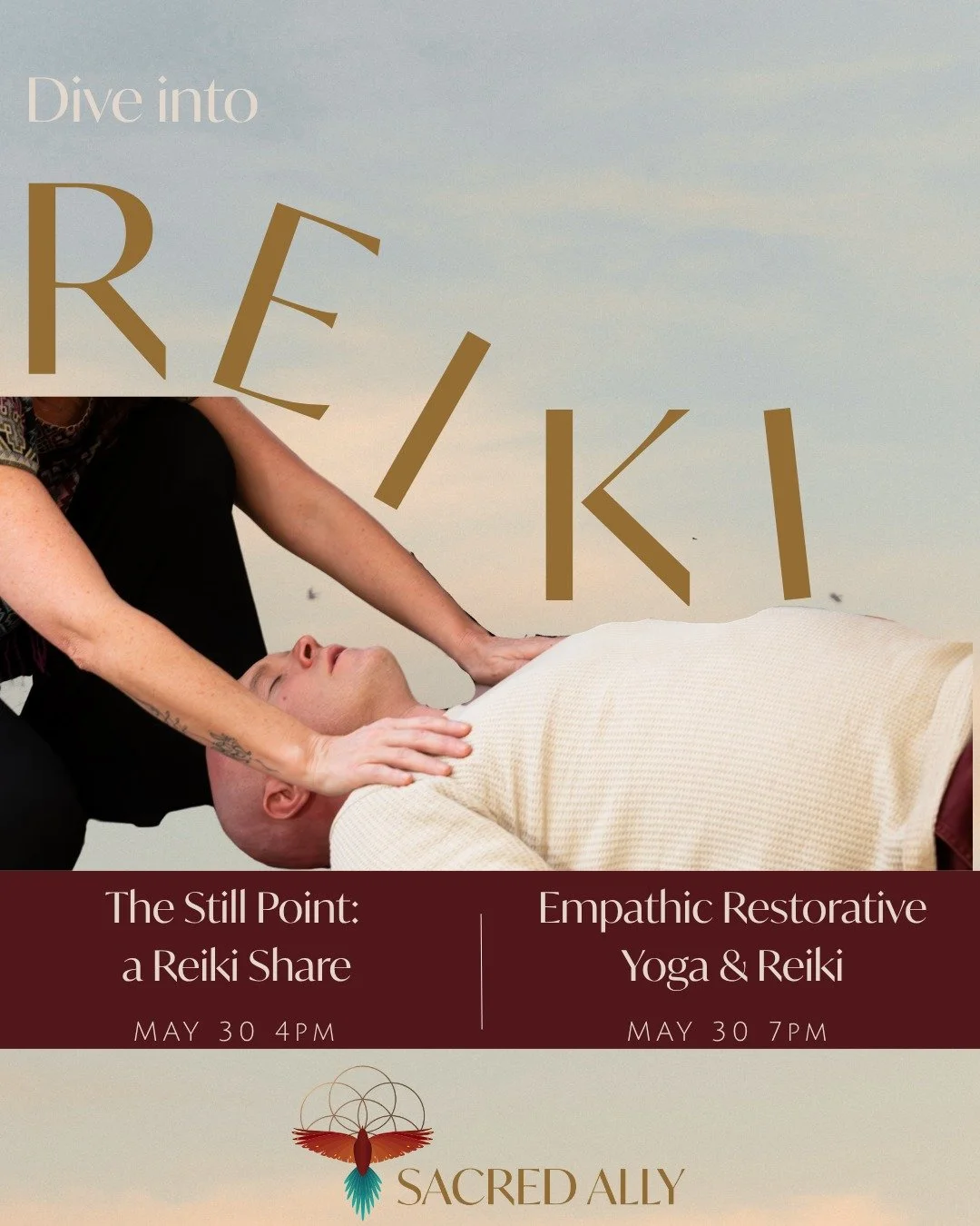 Two opportunities to reconnect to you this Saturday:

At 4pm, join us for a grounded Reiki Share featuring guided meditation, Reiki exchange, and quiet integration space. Open to Reiki practitioners of all experience levels, as well as those simply c