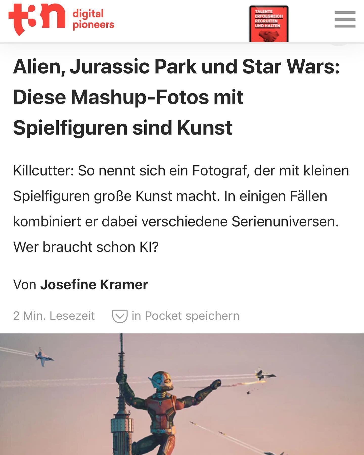 This one is for all my German-speaking friends! I&rsquo;m honored to be featured on @t3n_magazin today and truly appreciate all the kind words and support in sharing my art overseas! #toyphotography #starwars #marvellegends #digitalart #jurassicpark 