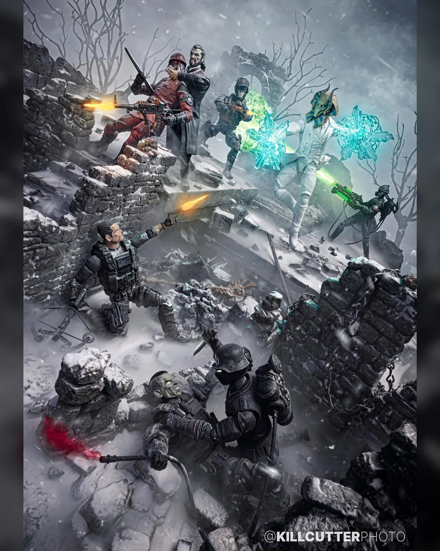 &ldquo;Operation: Monster Force&rdquo;
What better way to embrace a new toy line than to try and create an epic battle scene that would make 8-year-old me giddy with excitement? 

I&rsquo;ve said it before, but these Monster Force figures are truly s