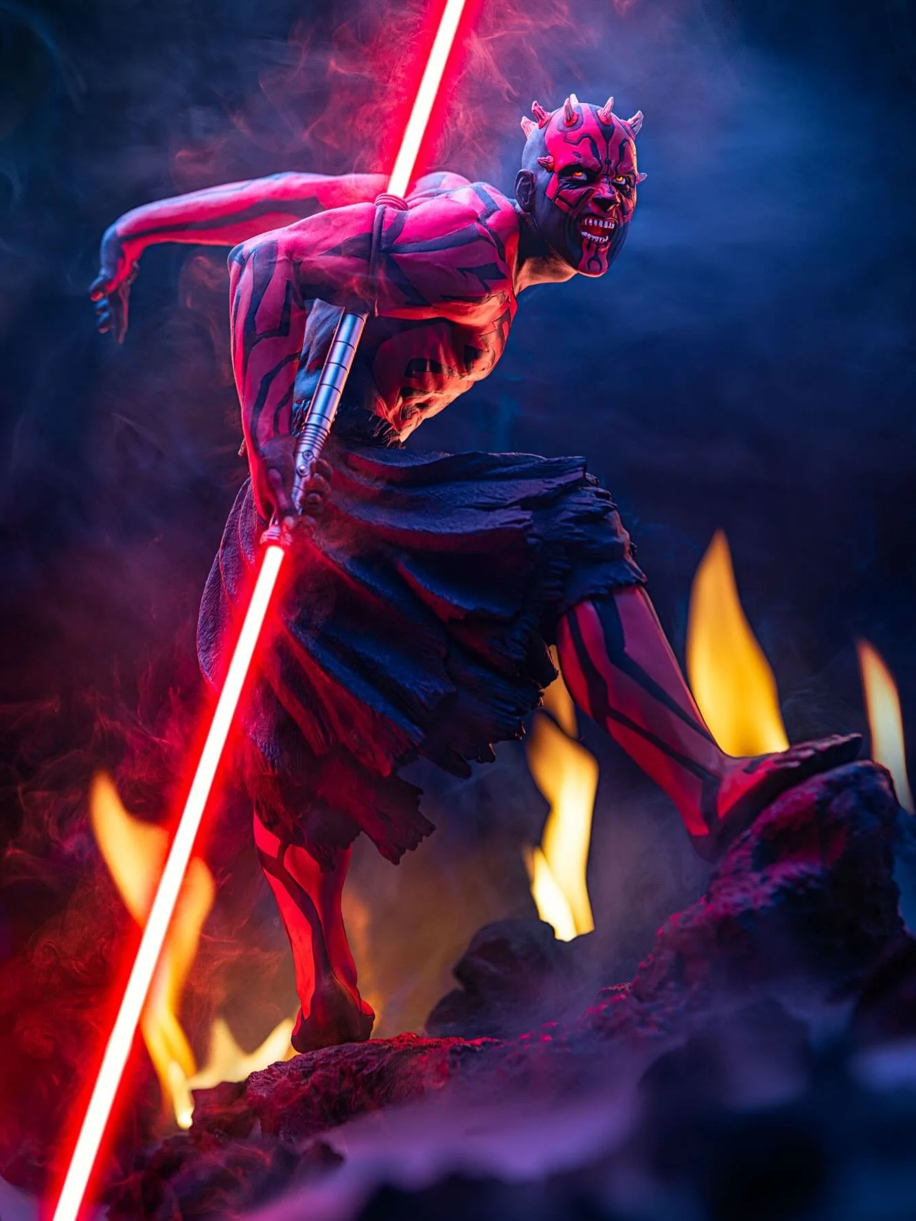I was gifted this amazing Kotobukiya Darth Maul Japanese Ukiyo-E Style Artfx Statue from @bigbadtoystore a couple years ago. They sent it to me when I joined as a content creator &mdash;because they knew Maul is one of my all-time favorites. That&rsq