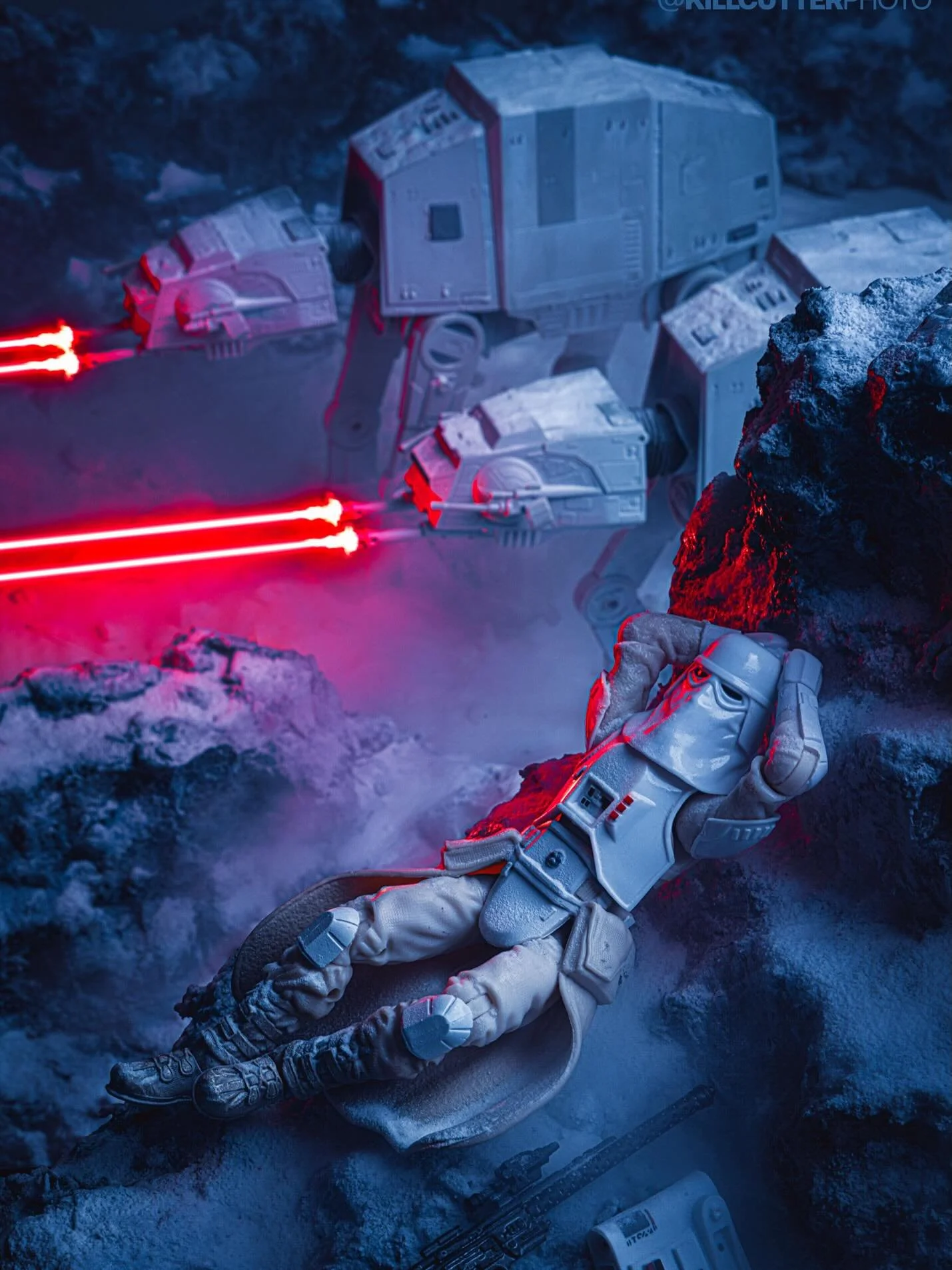 Just another day in the Empire&hellip;

&ldquo;Nap in Progress&rdquo;
I enjoy playing with forced perspective and these @jazwares Micro Galaxy Squadron AT-AT&rsquo;s paired perfectly with this Black Series Snowtrooper from this angle. I love the idea
