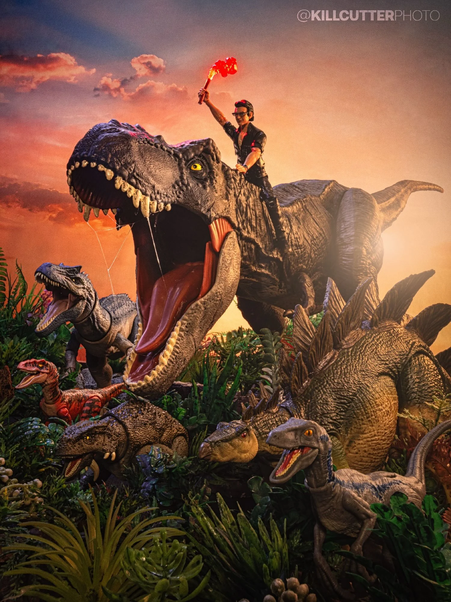 My unrealistic goal for this post: one @jeffgoldblum comment.

&ldquo;Chaos Finds a Way&rdquo;
I love pulling out this big T-Rex whenever I get the chance, and it felt like Ian Malcolm was the only person brave enough to try and tame him.

For the sc
