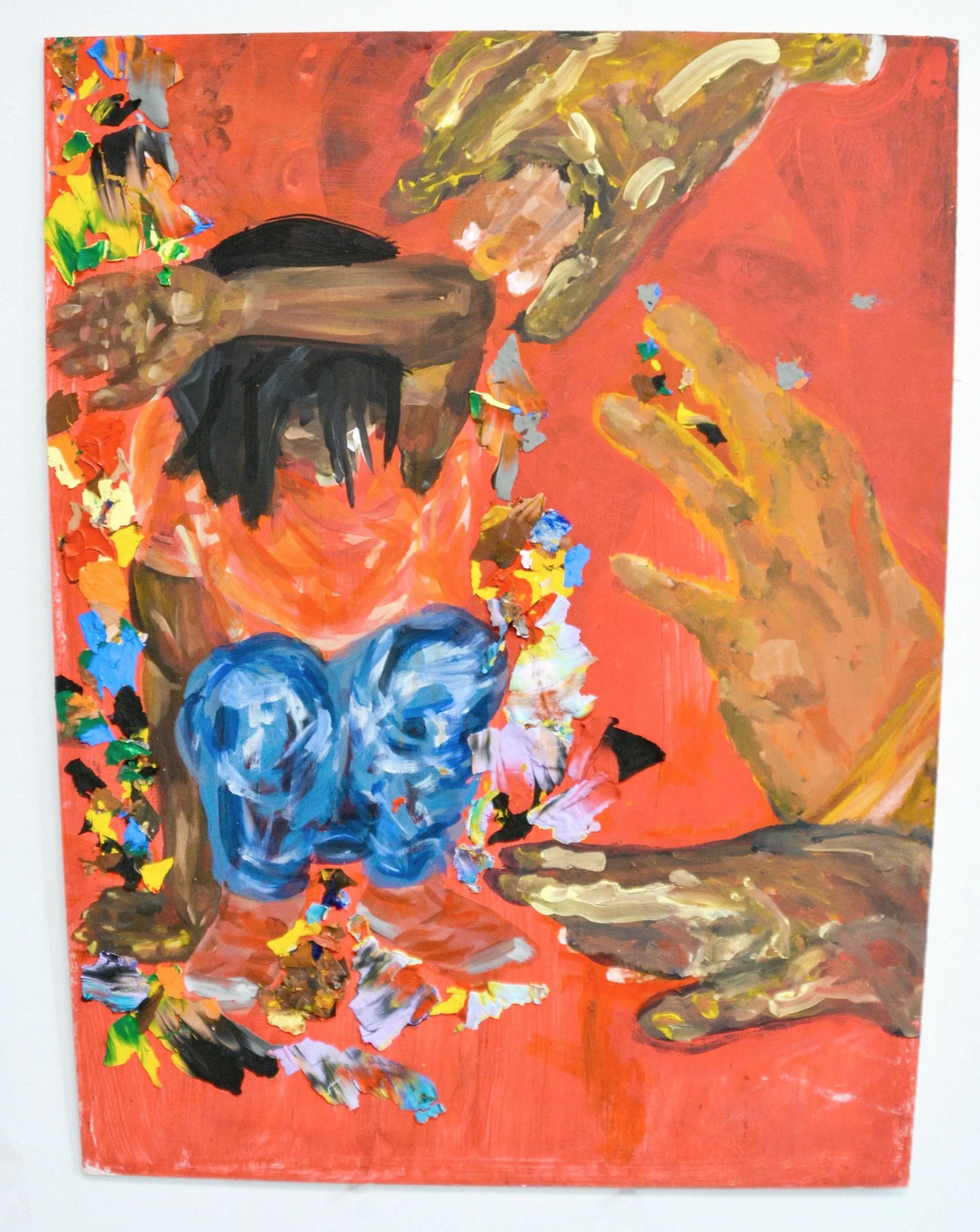 "Please",2021,Acrylic,Wood Panel,20x32in 