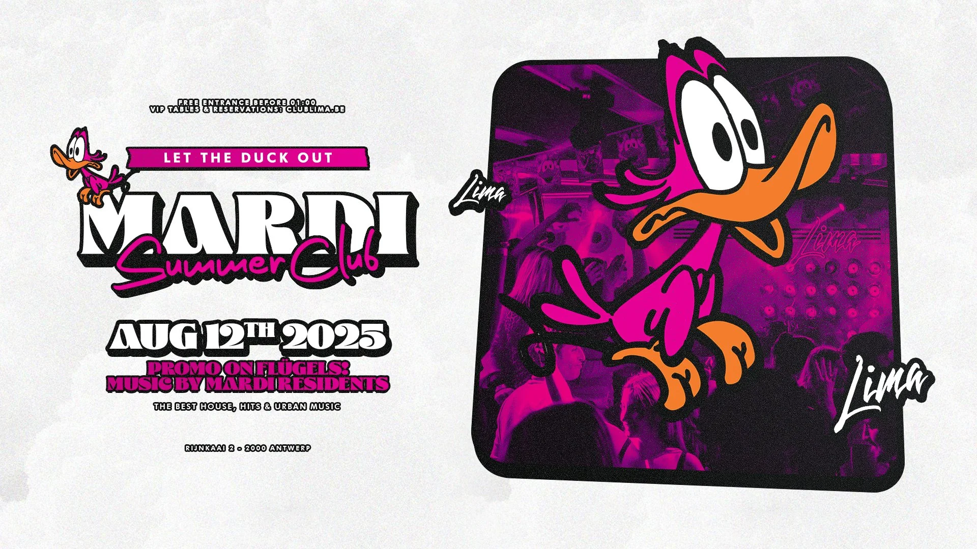 MARDI LETS THE DUCK OUT
