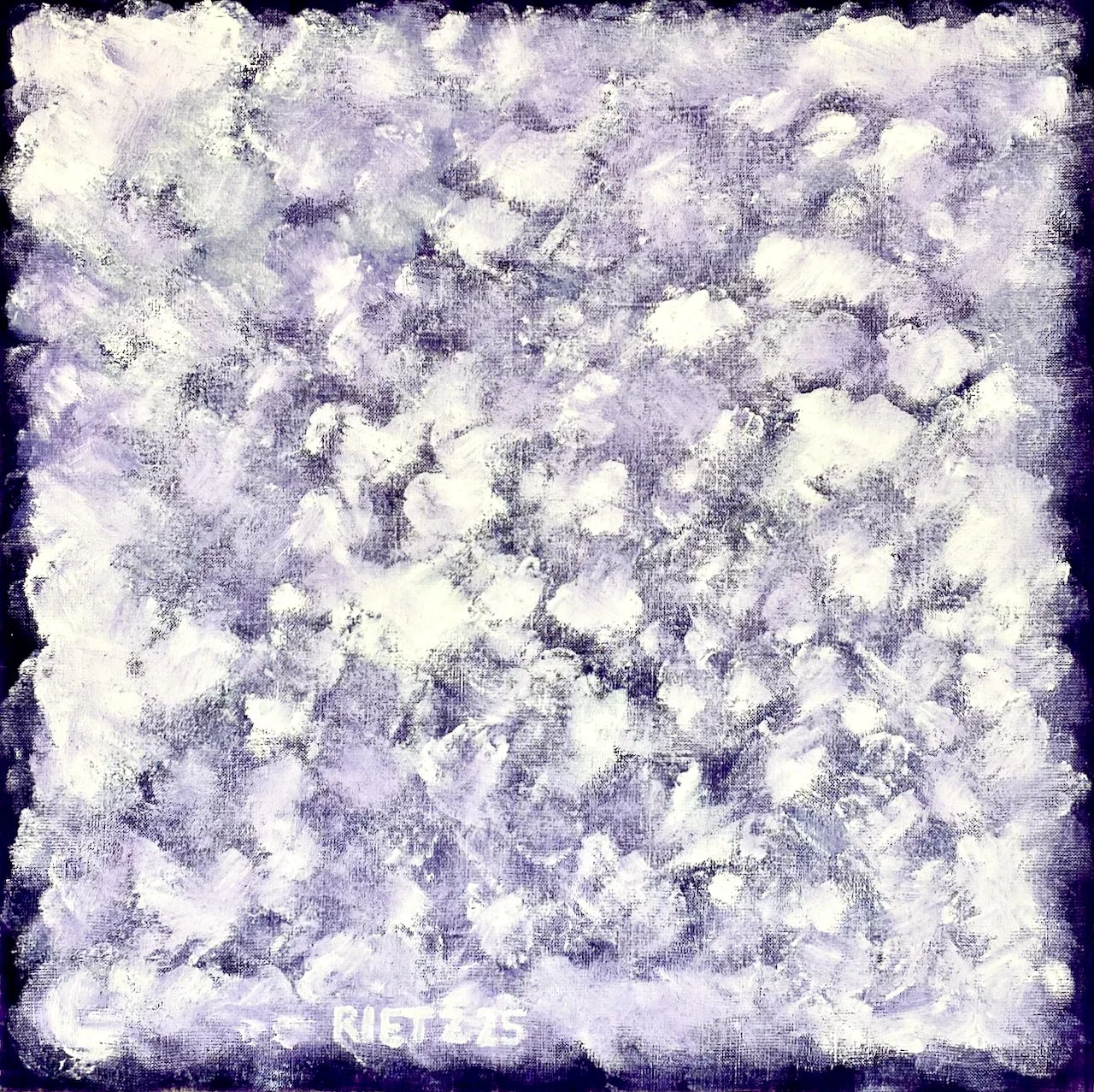 240425, 2025, 50 × 50 cm, oil and acrylic on raw linen