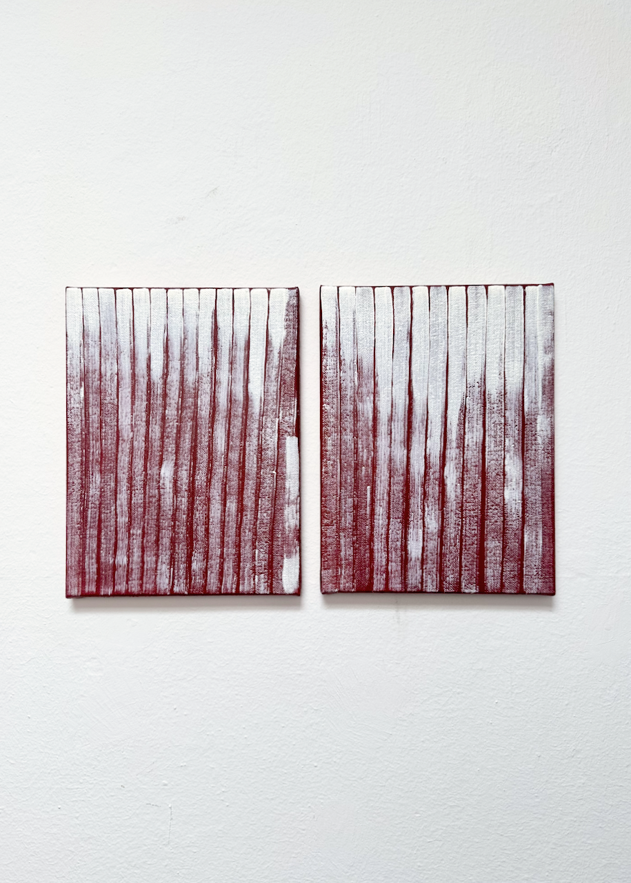 210126, 220126, 2026, 40 x 30 cm each, oil and acrylic on jute
