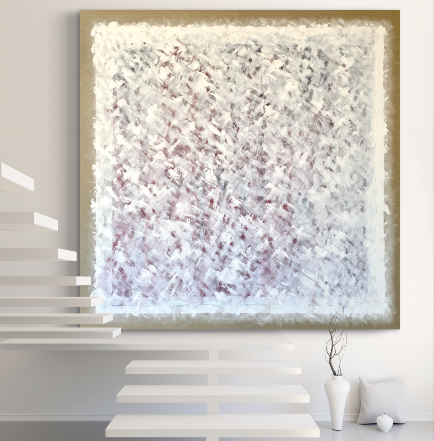 100225, 2025, 195 × 195 cm, acrylic on canvas