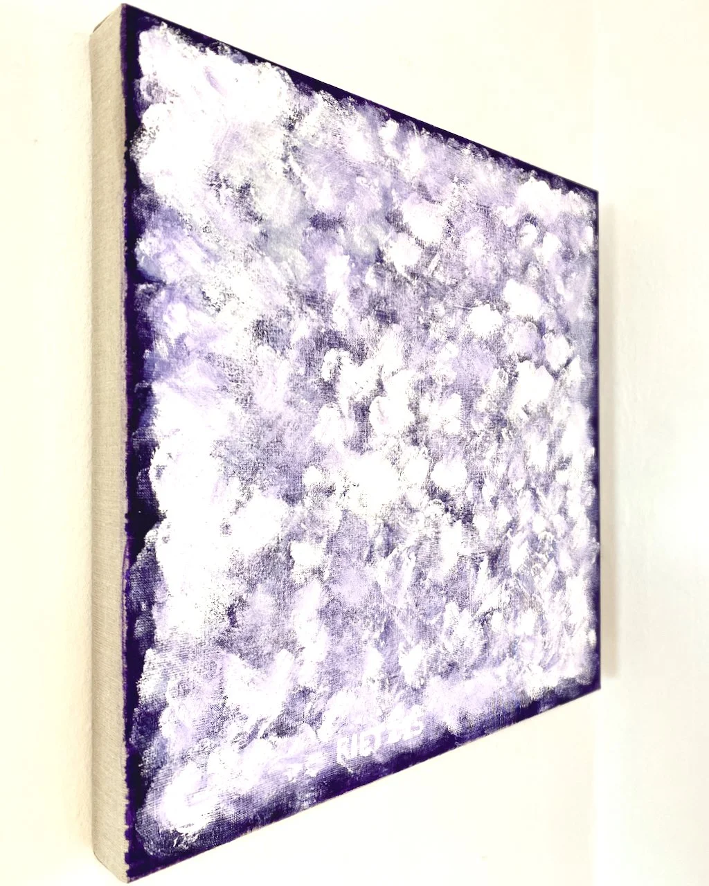 240425 side, 2025, 50 × 50 cm, oil and acrylic on raw linen