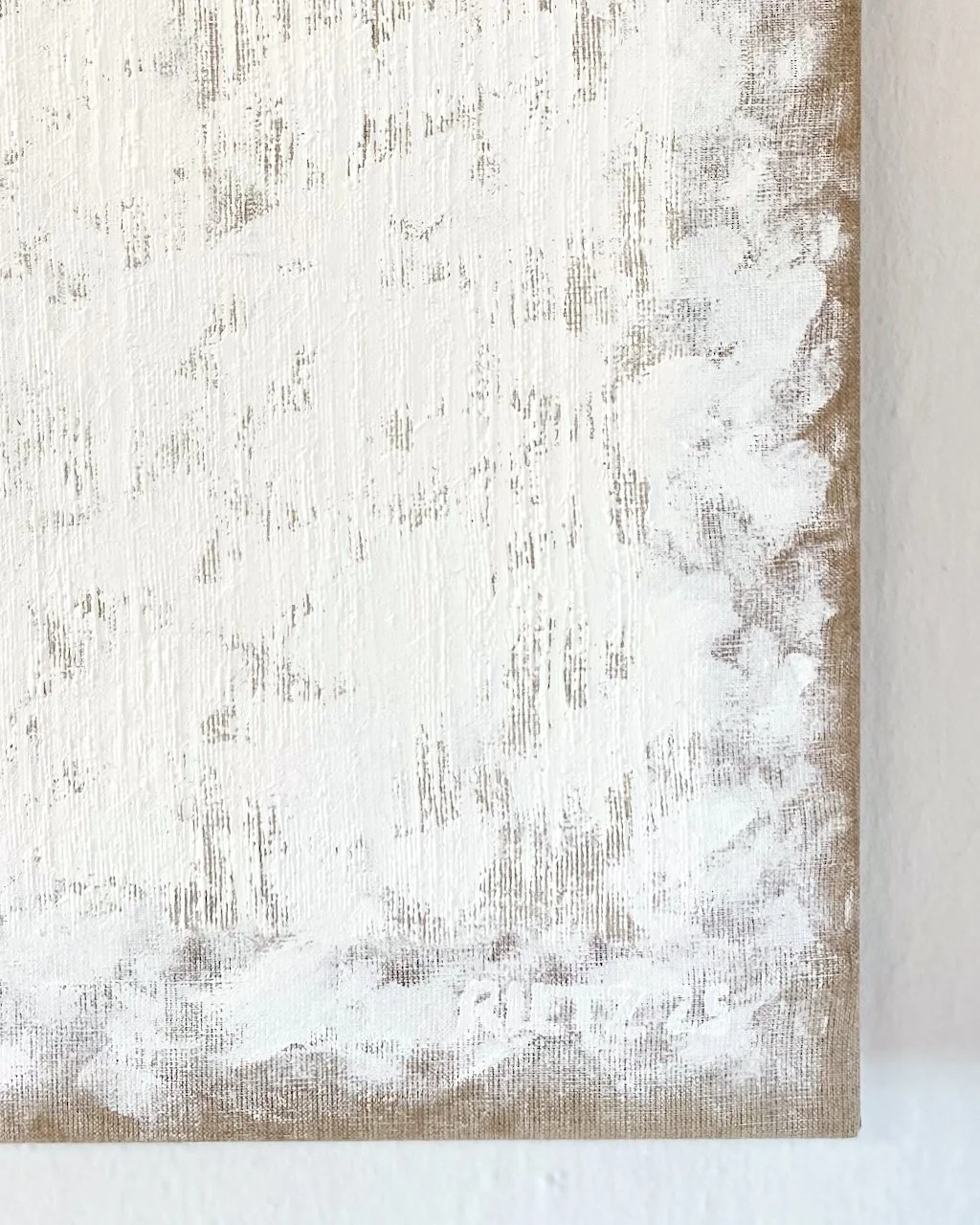160425 details, 2025, 50 × 50 cm, oil and acrylic on raw linen