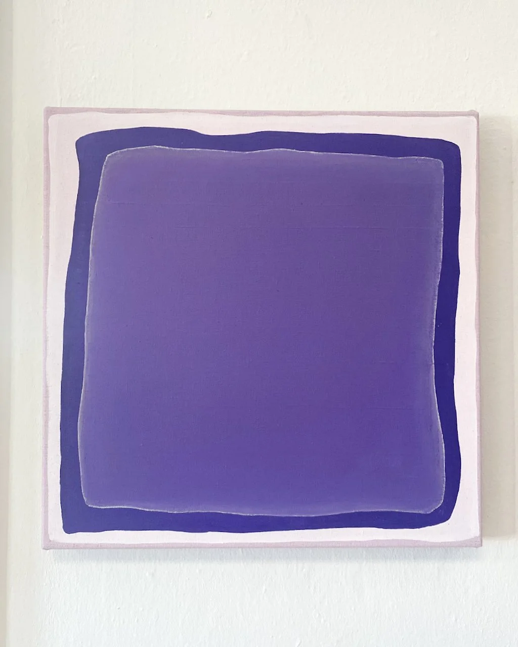 011125, 2025, 50 × 50 cm, oil and acrylic on raw linen