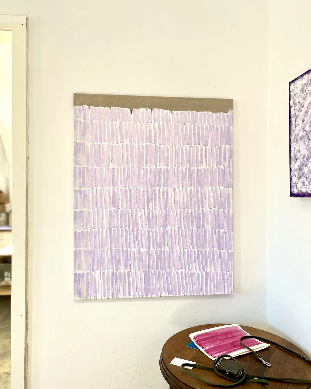 131224, 2024, 100 × 80 cm, oil and acrylic on raw linen