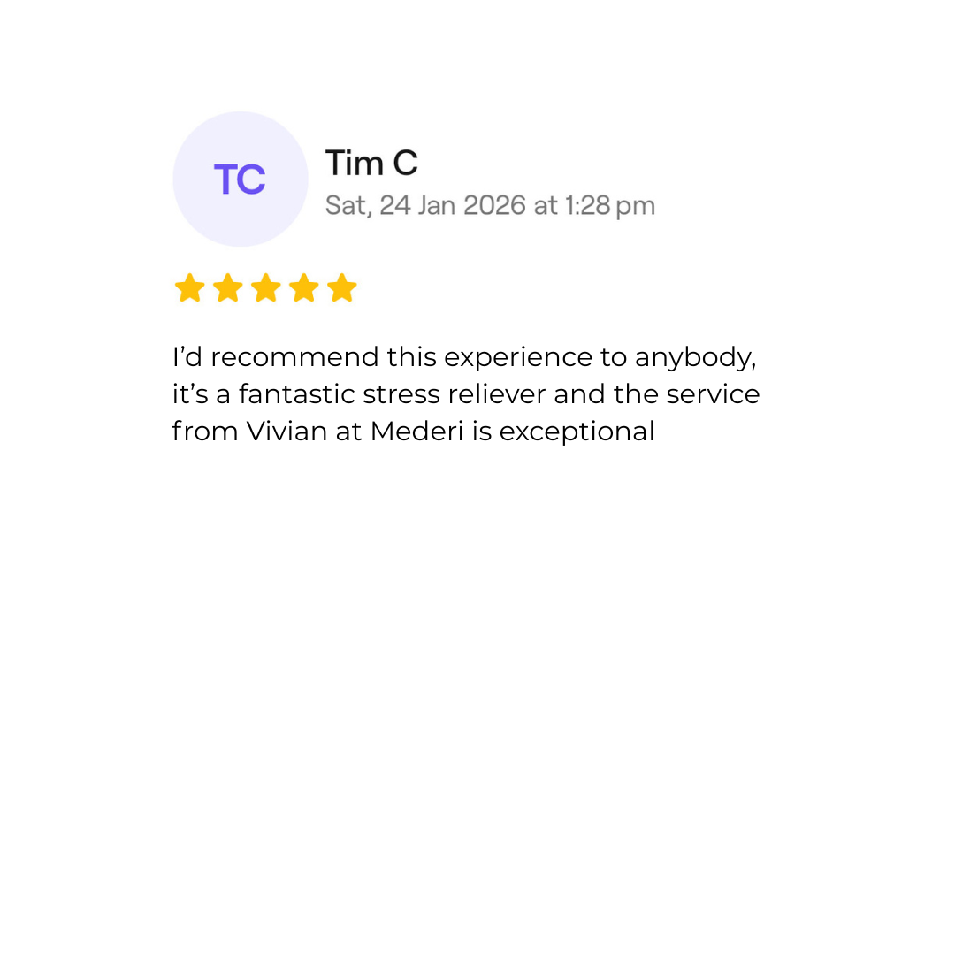5 star client review about Mederi Wellness