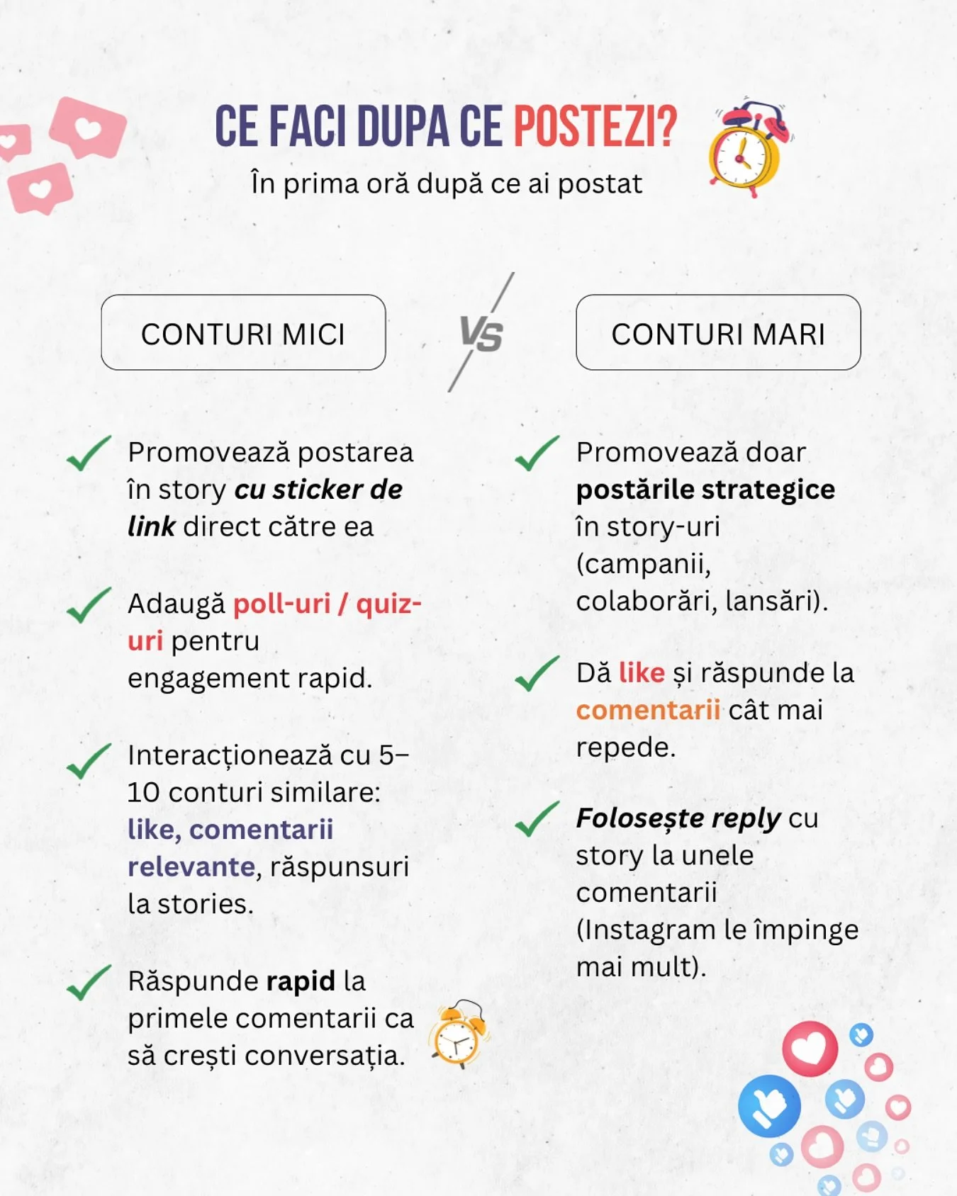 Ce faci după ce postezi pe Instagram?
Prima oră după postare răm&acirc;ne crucială pentru reach și engagement.

🔑 Diferența față de anii trecuți?
Instagram pune accent pe interacțiuni reale și de calitate, nu doar pe distribuire masivă.

După ce pos