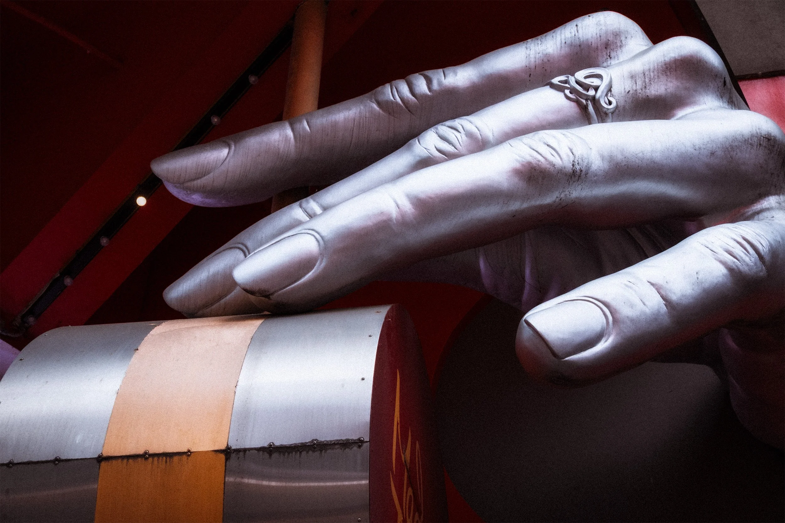 Image of a silver hand from a store display in NYC
