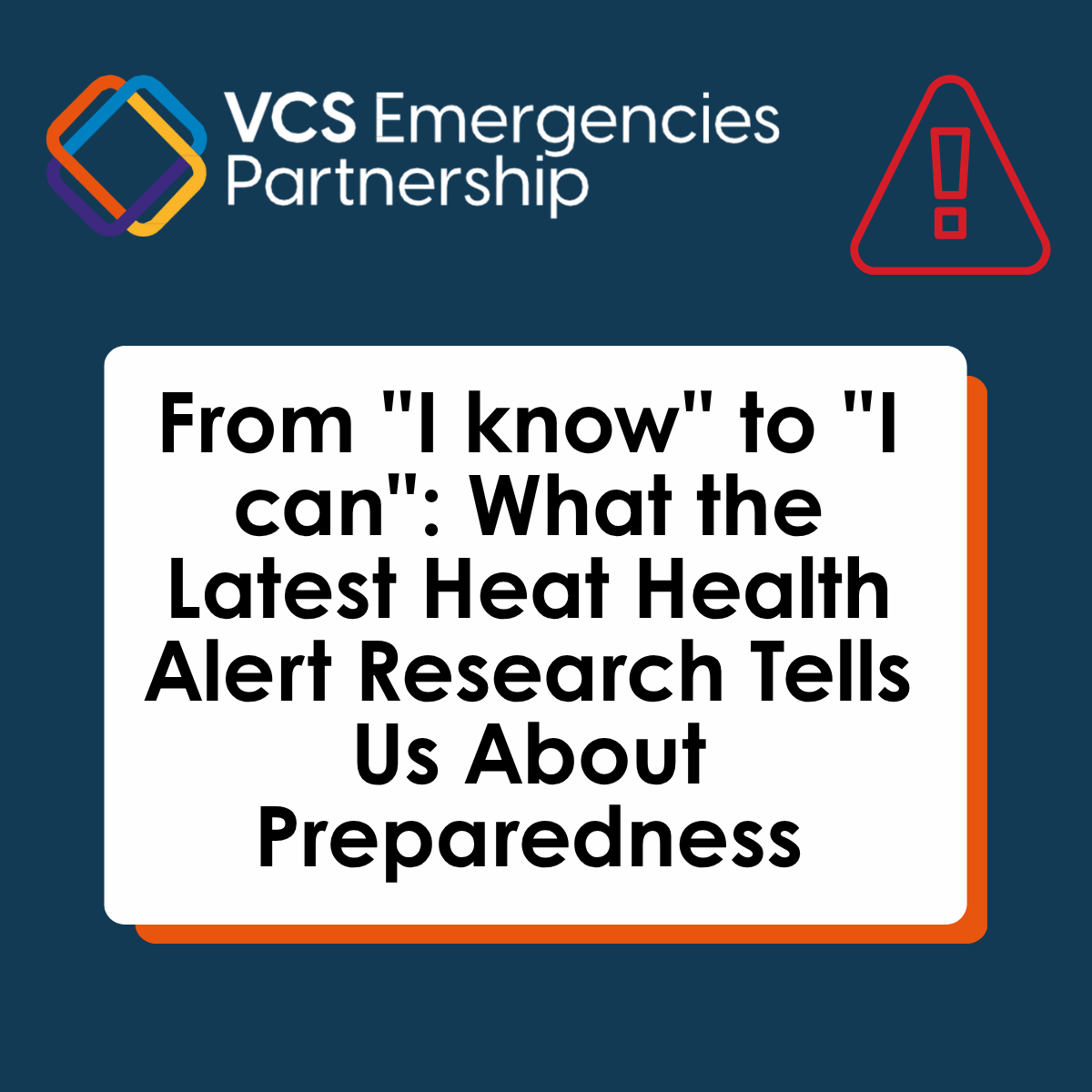 From "I know" to "I can": What the Latest Heat Health Alert Research Tells Us About Preparedness 