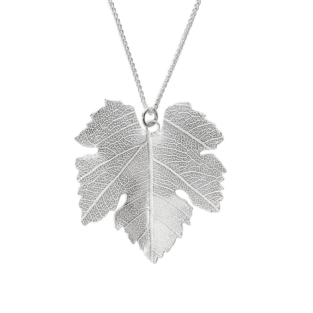 Leaf Branch Necklace – Statement Grey
