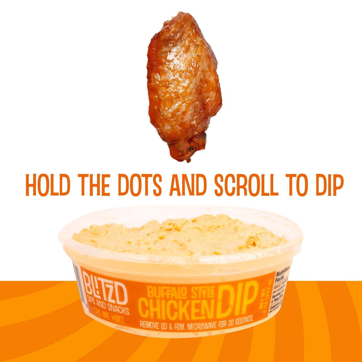 Virtually Buffalo Chicken Dip dipping is almost as good as the real thing 🍗