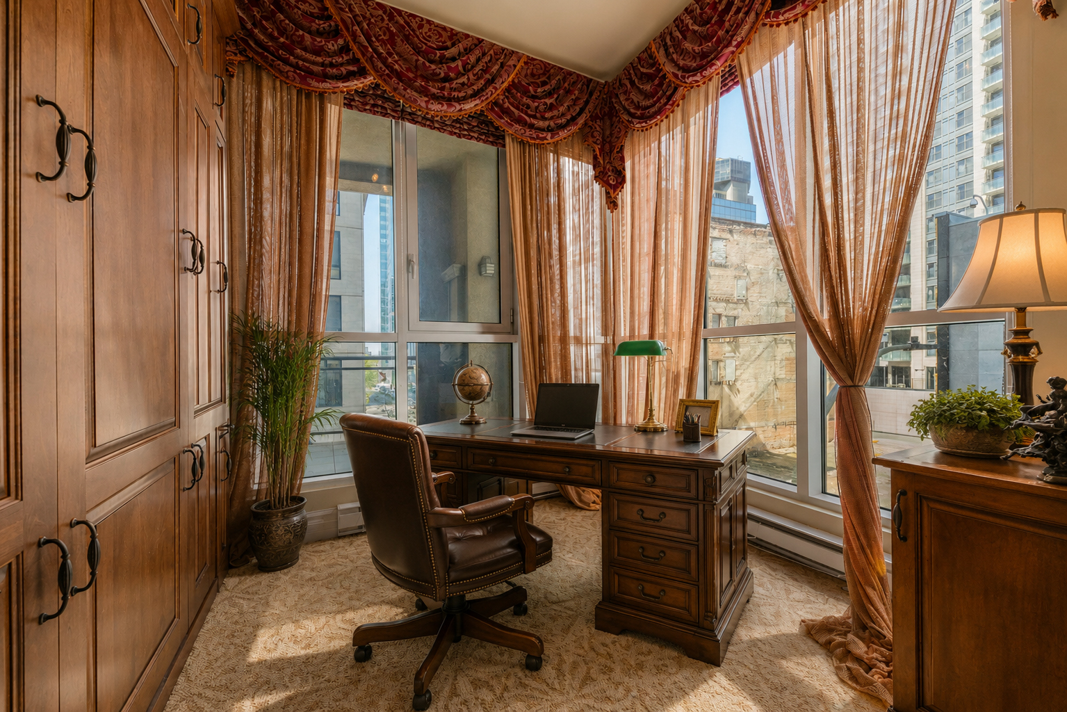 Staging virtuel - Chambre à coucher/bureau