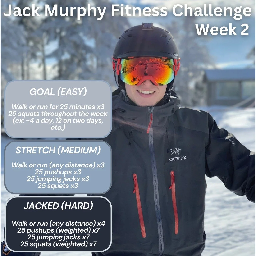 Amazing work from everyone on Week 1! We&rsquo;re already onto Week 2, can you believe it? 

Continue to tag us and send pictures as you take on a new challenge and you&rsquo;ll be entered to win some Jack Murphy Foundation swag! #JackMurphyFoundatio