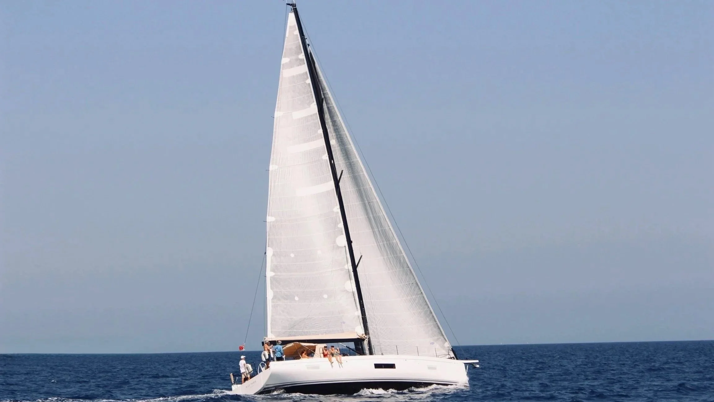 Miss Marie sailing in Maddalena arcipelago