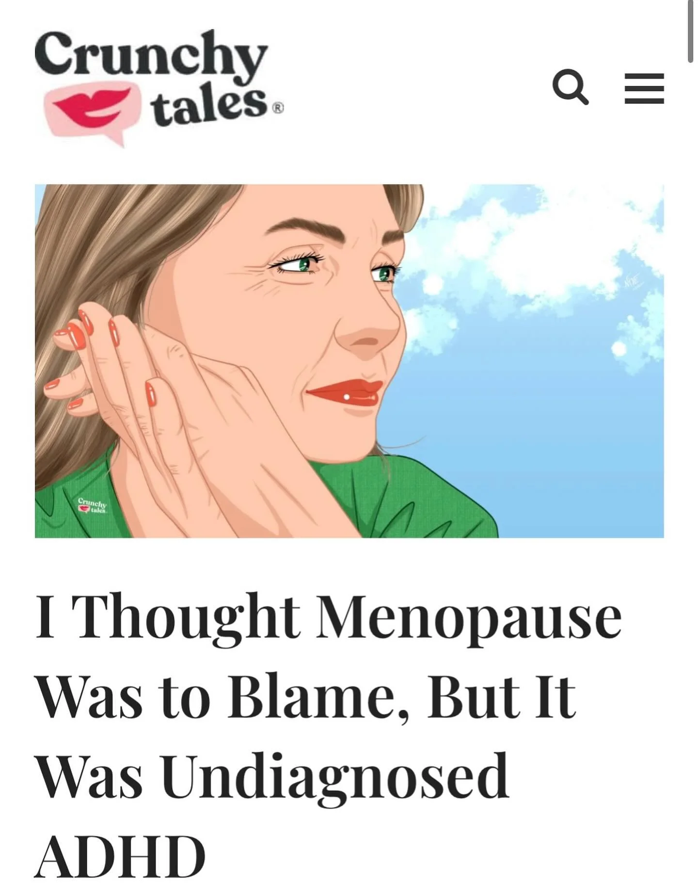 Earlier this fall Bluebird Psychology&rsquo;s owner and Registered Psychologist, Amy Dykstra, contributed to this article on CrunchyTales - &ldquo;I Thought Menopause Was to Blame, But It Was Undiagnosed ADHD&rdquo; 

The article explores how many wo