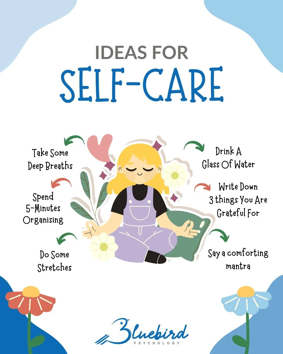 Self-care isn't always complicated. Easy things like deep, slow breaths and light stretching can do wonders for your nervous system!

#selfcare #mindfulness #selfcareisntselfish #calgarypsychologist #mindfulmoments