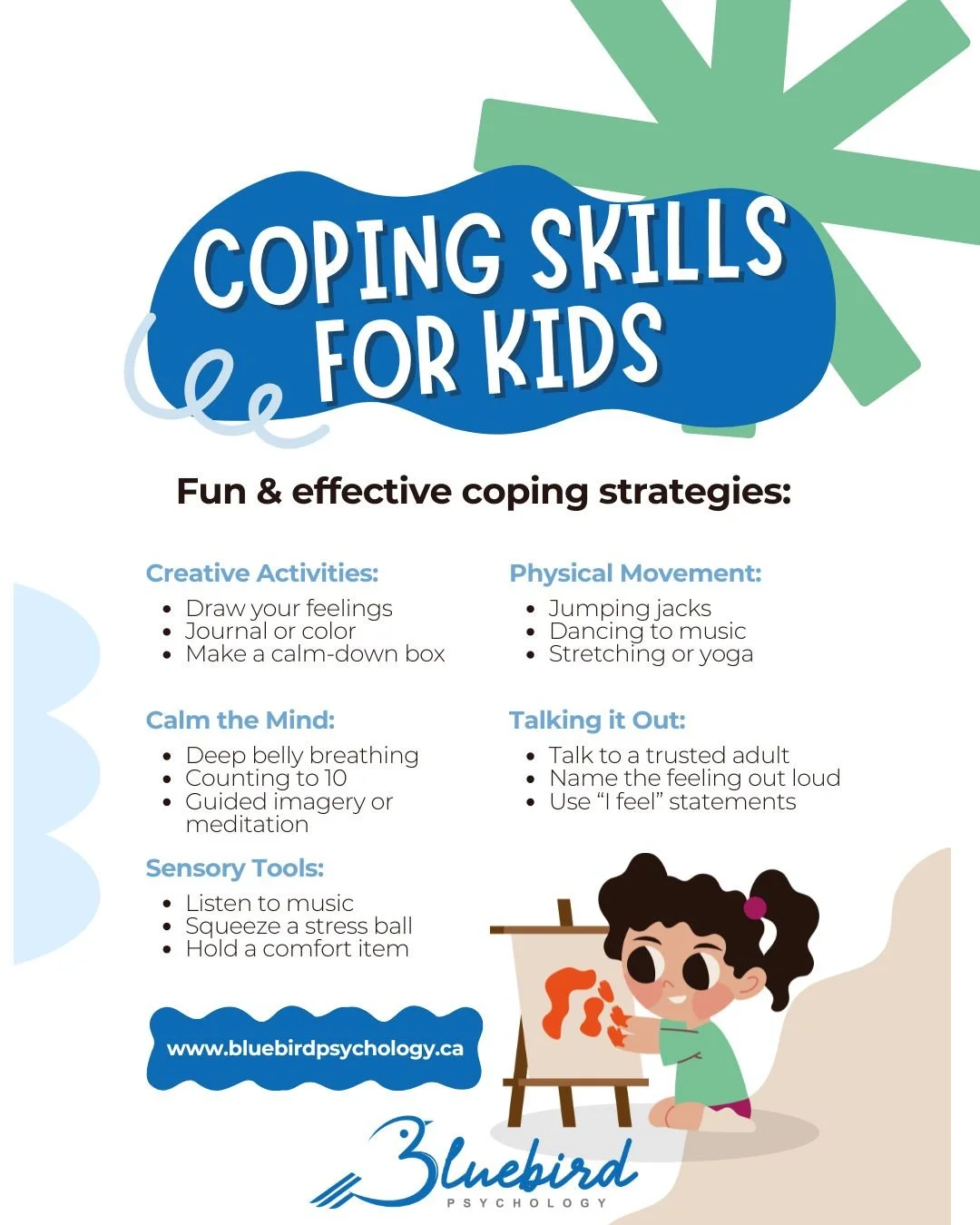 Teaching kids healthy coping skills is one of the most valuable tools we can give them! When children learn how to manage stress, express emotions, calm their minds, and ask for support, they build a strong foundation that carries them into adolescen